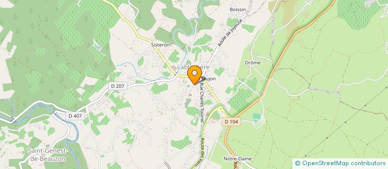 localisation de l'entreprise LA PETILLANTE à LABLACHERE