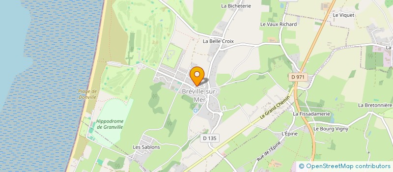 localisation de l'entreprise LA PETITE ANCRE  BREVILLE-SUR-MER