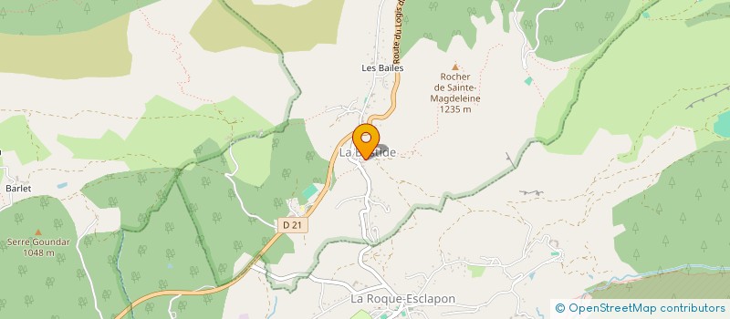 localisation de l'entreprise LA PETITE AUBERGE DE TRIGANCE à TRIGANCE