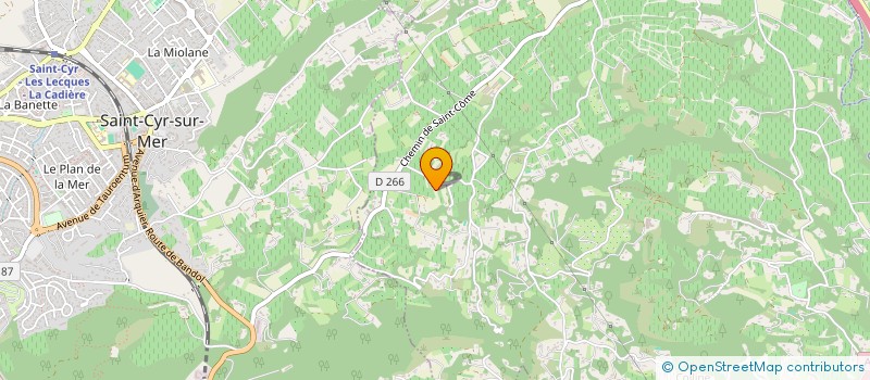 localisation de l'entreprise LA PETITE BASTIDE  LA CADIERE D'AZUR