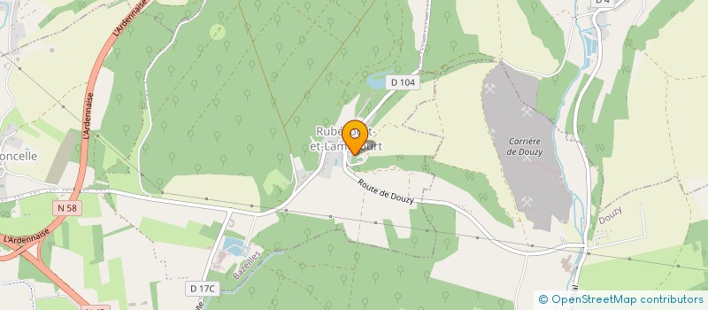 localisation de l'entreprise LA PETITE BELGIQUE  BAZEILLES