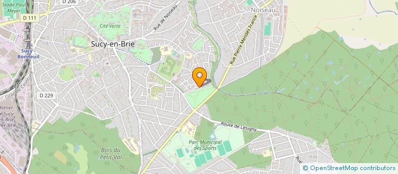 localisation de l'entreprise LA PETITE BOITE VERTE 2 à SUCY-EN-BRIE