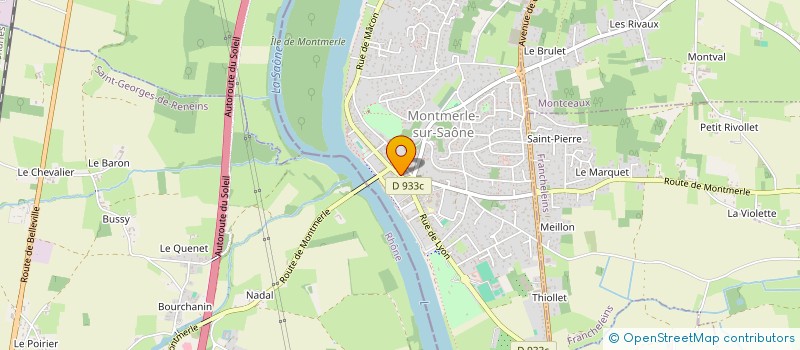 localisation de l'entreprise LA PETITE BOUCHERIE DE CAMPAGNE à MONTMERLE-SUR-SAONE