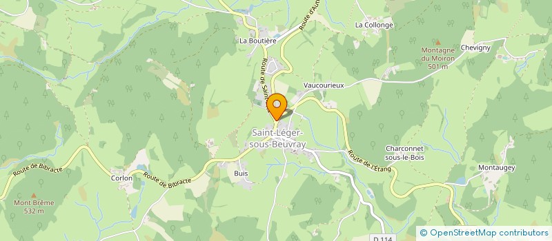 localisation de l'entreprise LA PETITE BOULANGERIE DU MORVAN  SAINT-LEGER-SOUS-BEUVRAY