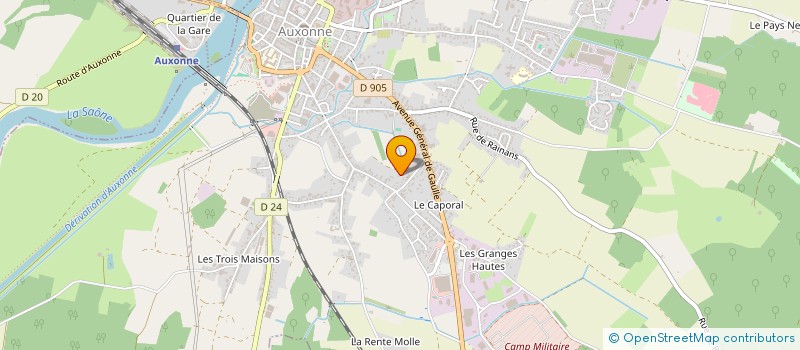 localisation de l'entreprise LA PETITE CHAMPAGNE  AUXONNE