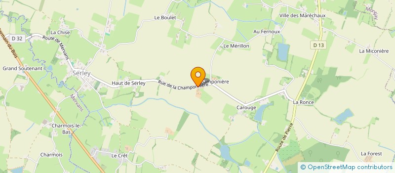 localisation de l'entreprise LA PETITE CHAMPONNIERE  SERLEY
