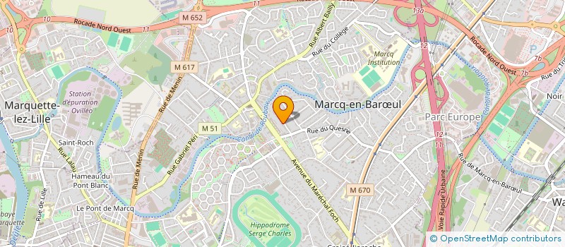 localisation de l'entreprise LA PETITE CHARLOTTE à MARCQ-EN-BARŒUL