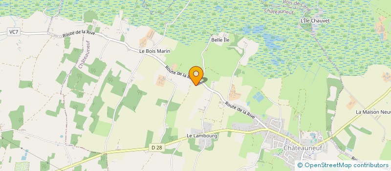 localisation de l'entreprise LA PETITE COUR  CHATEAUNEUF