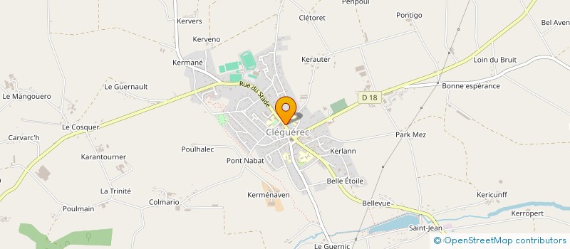 localisation de l'entreprise LA PETITE CREPERIE  CLEGUEREC