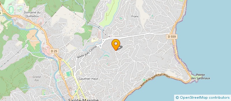localisation de l'entreprise LA PETITE DERIVE à SAINTE-MAXIME
