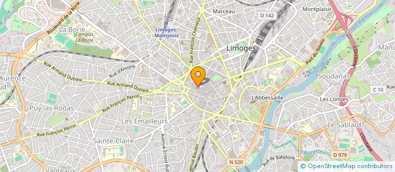localisation de l'entreprise LA PETITE DISTRI à LIMOGES