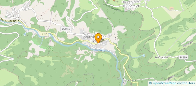 localisation de l'entreprise LA PETITE EPICERIE...DE JADE  MOUTHIER-HAUTE-PIERRE