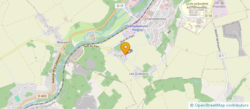 localisation de l'entreprise LA PETITE EPICERIE DE POIGNY  POIGNY