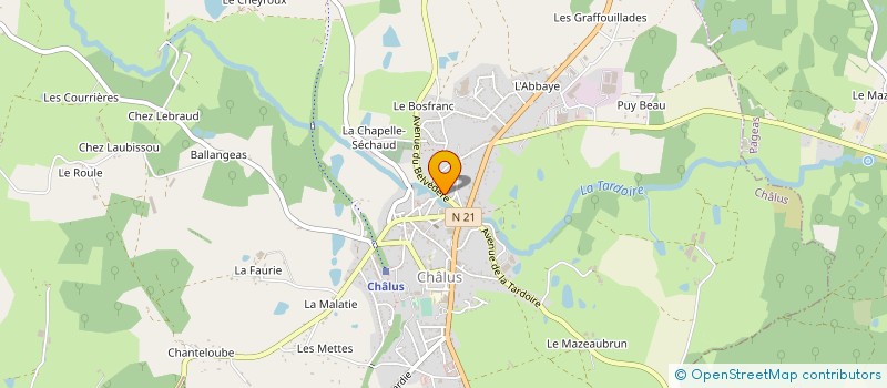 localisation de l'entreprise LA PETITE FABRIQUE DU WEB à CHALUS