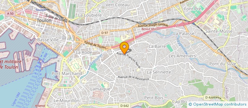 localisation de l'entreprise LA PETITE FEE  TOULON