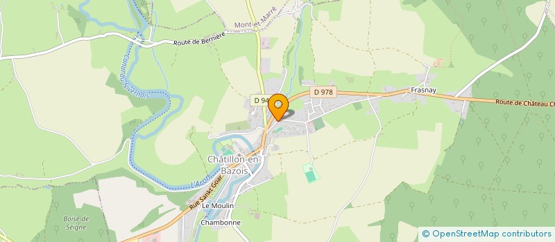 localisation de l'entreprise LA PETITE FEE DES PIERRES à CHATILLON-EN-BAZOIS