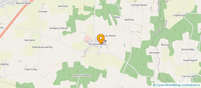 localisation de l'entreprise LA PETITE FERME à LANGUIDIC