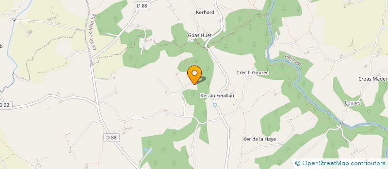 localisation de l'entreprise LA PETITE FERME DE LINDRESSE  PLOUNEVEZ-MOEDEC