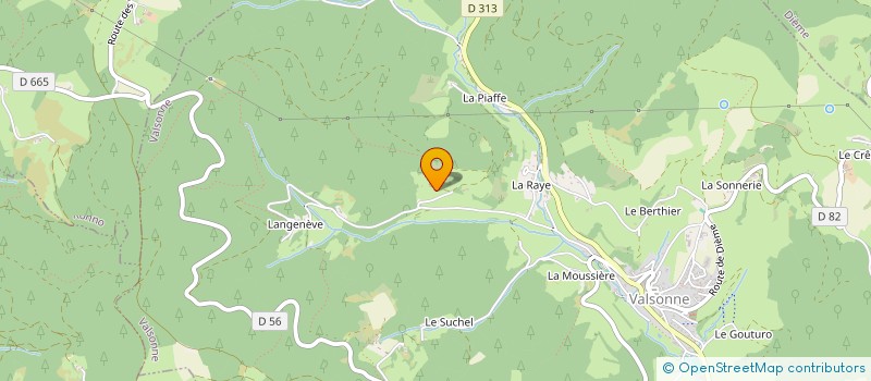 localisation de l'entreprise LA PETITE FERME DES COMBES  VALSONNE