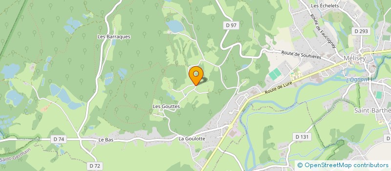 localisation de l'entreprise LA PETITE FERME DES GOUTTES  MELISEY