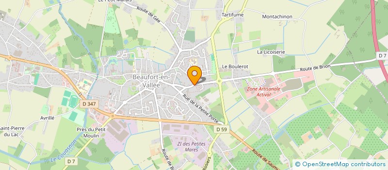 localisation de l'entreprise LA PETITE FORET  LES BOIS D'ANJOU