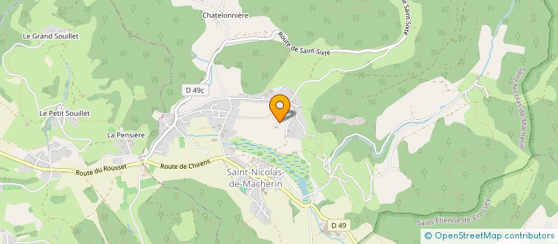 localisation de l'entreprise LA PETITE FORET  SAINT-NICOLAS-DE-MACHERIN