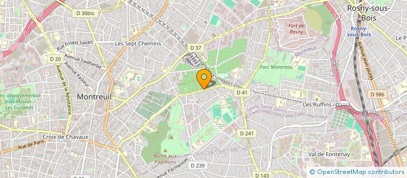 localisation de l'entreprise LA PETITE FORET URBAINE  MONTREUIL