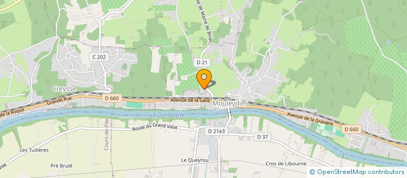 localisation de l'entreprise LA PETITE FOURNIERE  MOULEYDIER