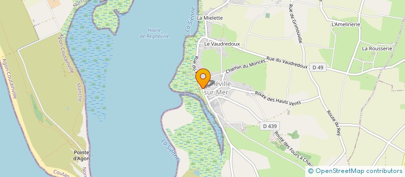 localisation de l'entreprise LA PETITE GARE  REGNEVILLE-SUR-MER