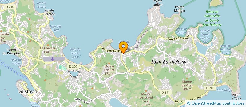 localisation de l'entreprise LA PETITE GAZELLE à SAINT-BARTHELEMY