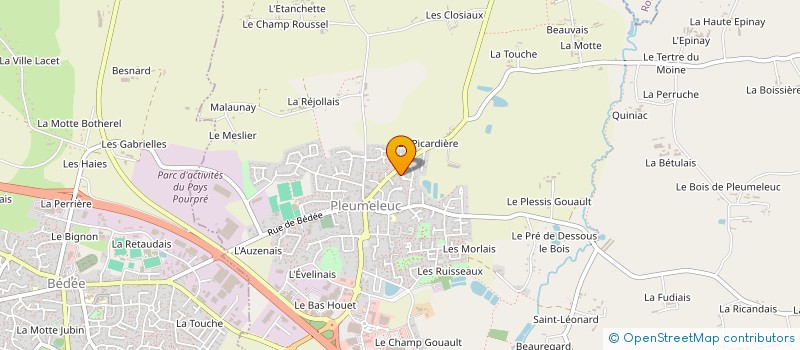 localisation de l'entreprise LA PETITE GENDRONNIERE  PLEUMELEUC