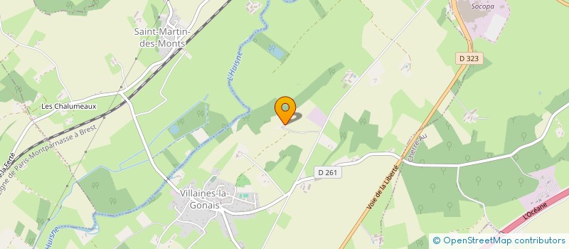 localisation de l'entreprise LA PETITE GOULANDIERE  VILLAINES LA GONAIS