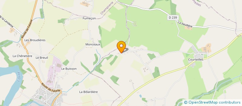 localisation de l'entreprise LA PETITE GRANGE DE L ART à GIEL-COURTEILLES