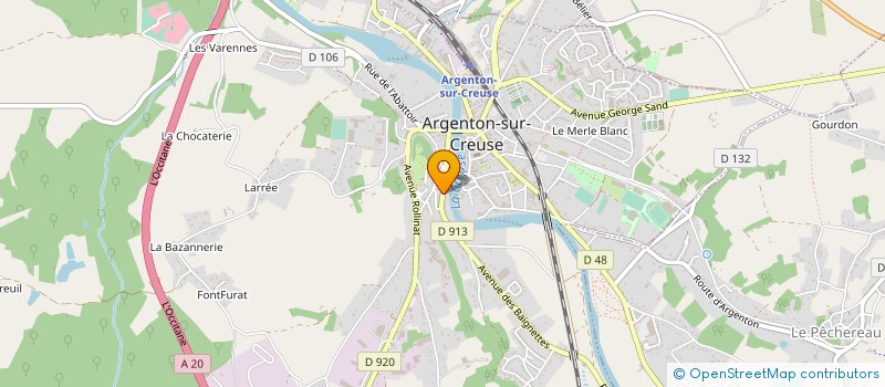 localisation de l'entreprise LA PETITE IMPRIMERIE à ARGENTON-SUR-CREUSE