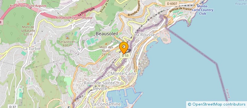 localisation de l'entreprise LA PETITE ITALIE à BEAUSOLEIL