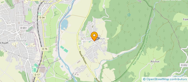 localisation de l'entreprise LA PETITE MAISON  VEZEZOUX