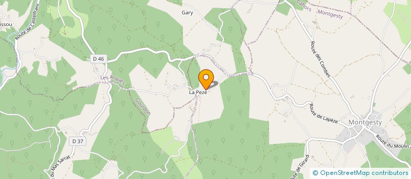 localisation de l'entreprise LA PETITE MERINOS  MONTGESTY