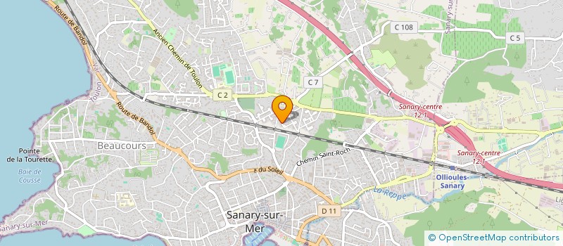 localisation de l'entreprise LA PETITE MILHIERE  SANARY-SUR-MER