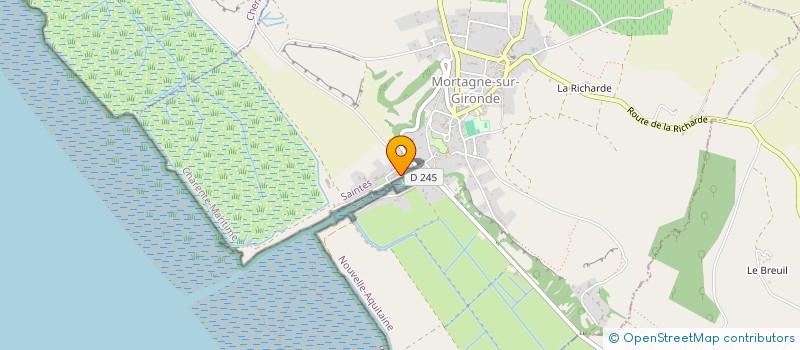 localisation de l'entreprise LA PETITE MINOTERIE  MORTAGNE-SUR-GIRONDE