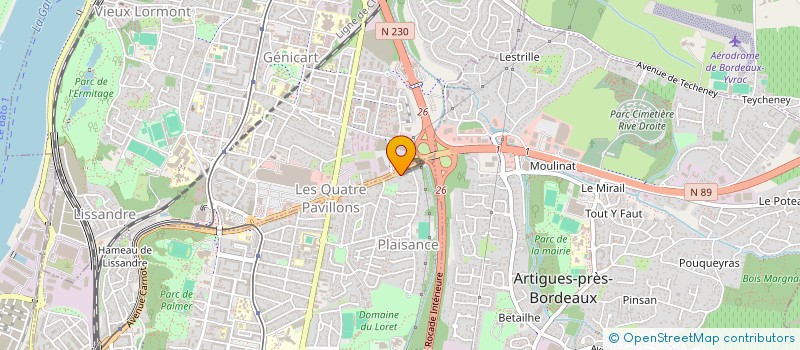 localisation de l'entreprise LA PETITE MIRANDE  CENON