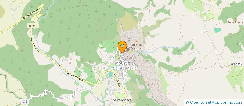 localisation de l'entreprise LA PETITE MOUSTIERAINE  MOUSTIERS-SAINTE-MARIE