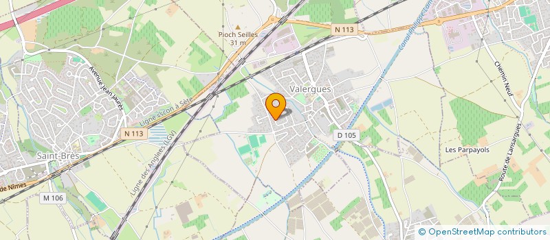 localisation de l'entreprise LA PETITE ORANGE  VALERGUES