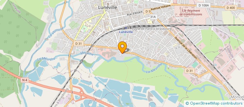 localisation de l'entreprise LA PETITE PISCINE  LUNEVILLE