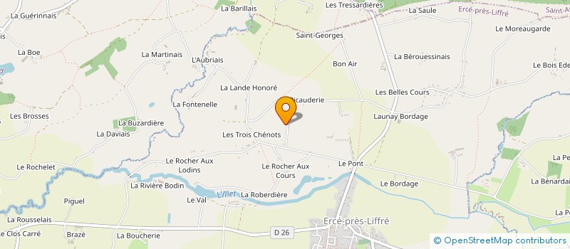 localisation de l'entreprise LA PETITE PLANCHE D'ERCE  ERCE-PRES-LIFFRE