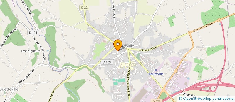 localisation de l'entreprise LA PETITE POMMERAIE  BEUZEVILLE