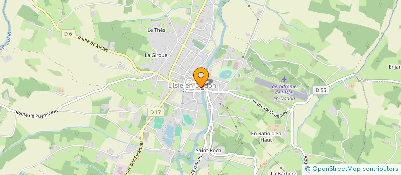 localisation de l'entreprise LA PETITE RIVIERE  L'ISLE-EN-DODON