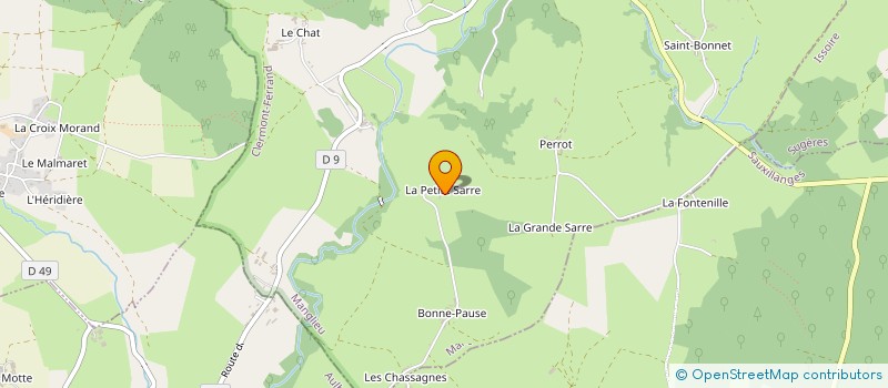 localisation de l'entreprise LA PETITE SARRE  MANGLIEU