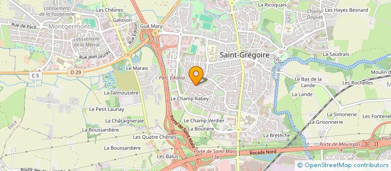 localisation de l'entreprise LA PETITE SOURIS  SAINT-GREGOIRE