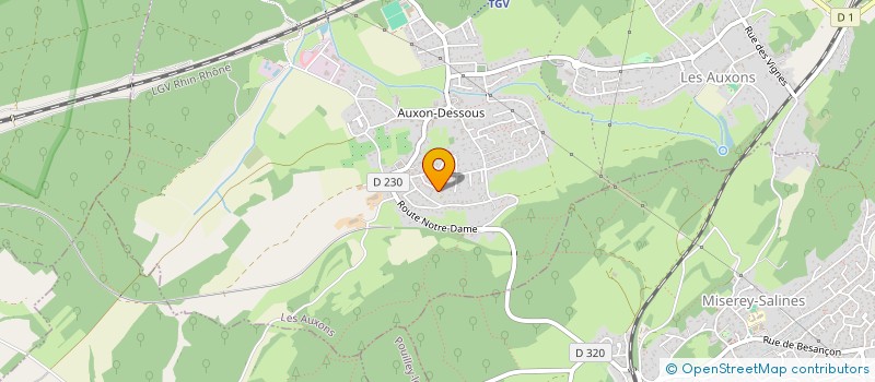 localisation de l'entreprise LA PETITE SOURIS DES AUXONS  LES AUXONS