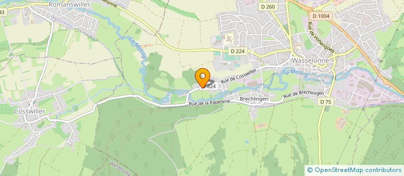 localisation de l'entreprise LA PETITE SUISSE  WASSELONNE